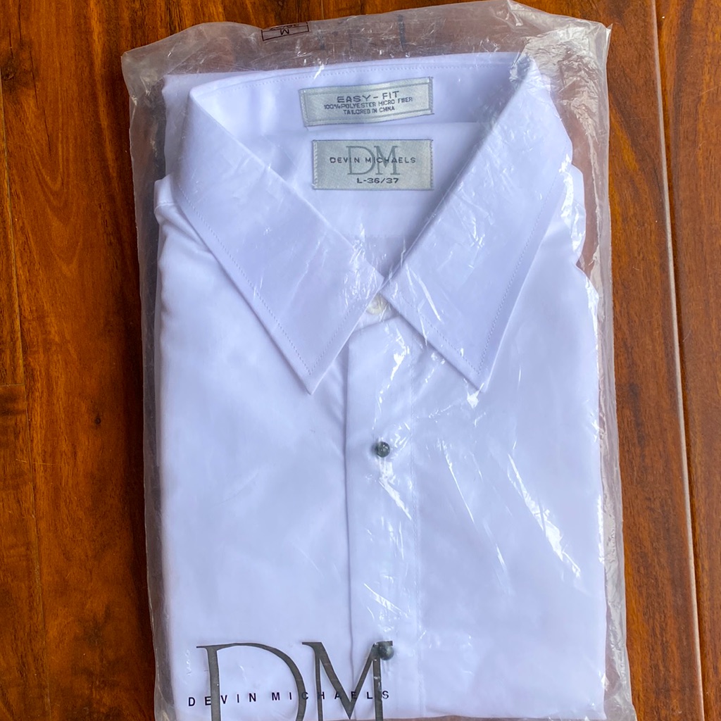 Brand New L1 Devin Michaels White Tuxedo Shirt